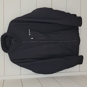 COLUMBIA XL black waterproof coat with fleece lining